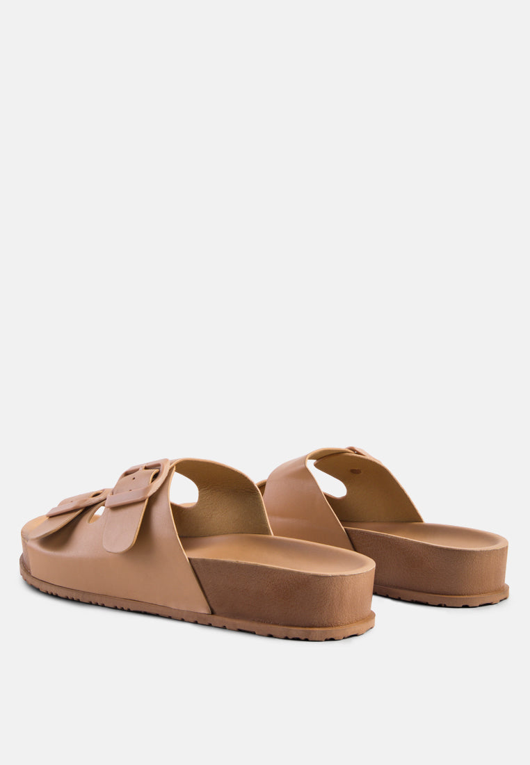 Minata Platform Buckled Slide Sandals in - Platforms & Flatforms photo