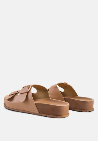Minata Platform Buckled Slide Sandals in - Platforms & Flatforms photo