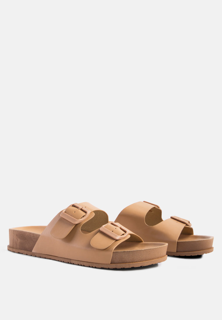 Minata Platform Buckled Slide Sandals in - Platforms & Flatforms photo