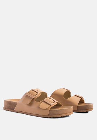 Minata Platform Buckled Slide Sandals in - Platforms & Flatforms photo