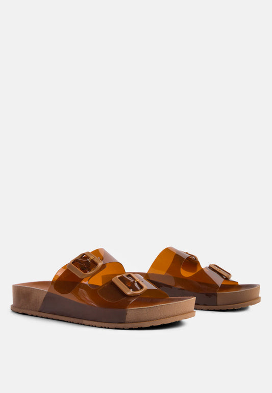 Minata Platform Buckled Slide Sandals in - Platforms & Flatforms photo