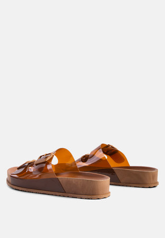 Minata Platform Buckled Slide Sandals in - Platforms & Flatforms photo