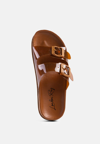 Minata Platform Buckled Slide Sandals in - Platforms & Flatforms photo