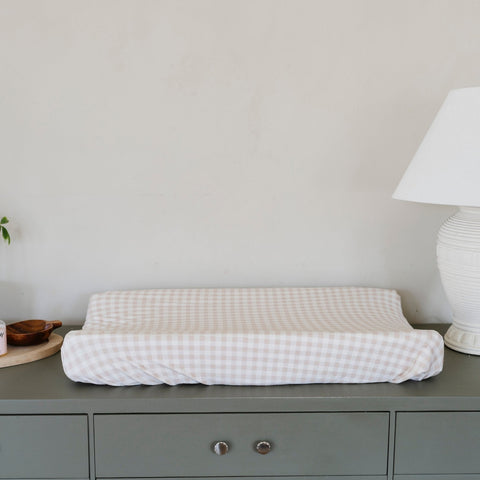 Saranoni Minky Stretch Luxe Changing Covers in Gingham - photo
