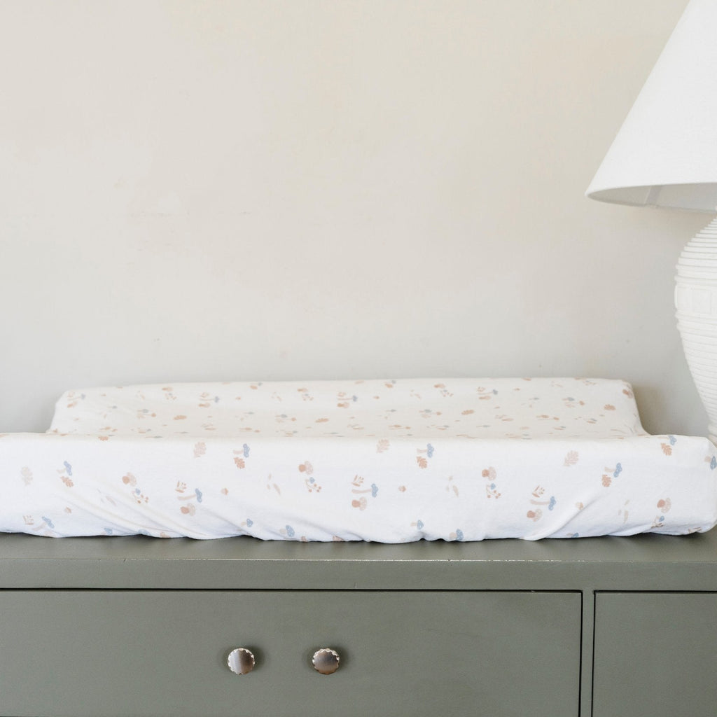 Saranoni Minky Stretch Luxe Changing Covers in Mushroom - photo