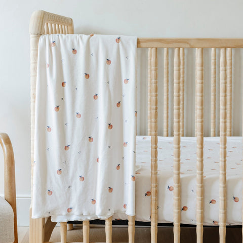 MINKY STRETCH LUXE SWADDLE/BLANKET in Apple - photo