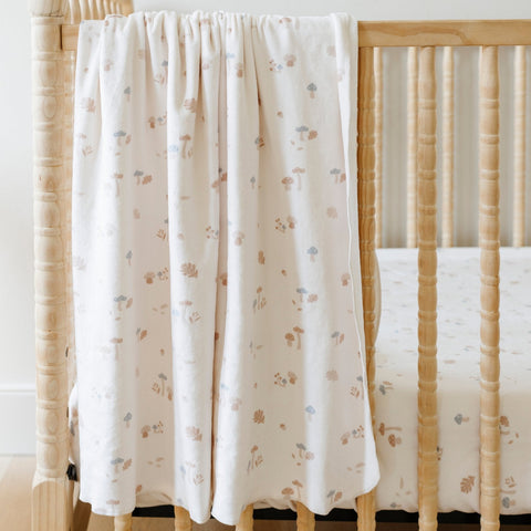MINKY STRETCH LUXE SWADDLE/BLANKET in Mushroom - photo