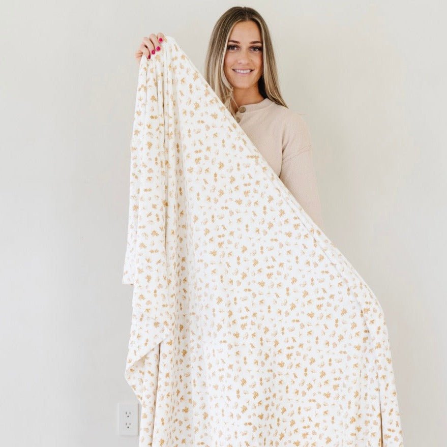 MINKY STRETCH XL THROW BLANKETS in Florals - photo