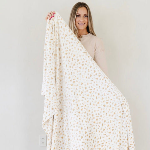 MINKY STRETCH XL THROW BLANKETS in Florals - photo