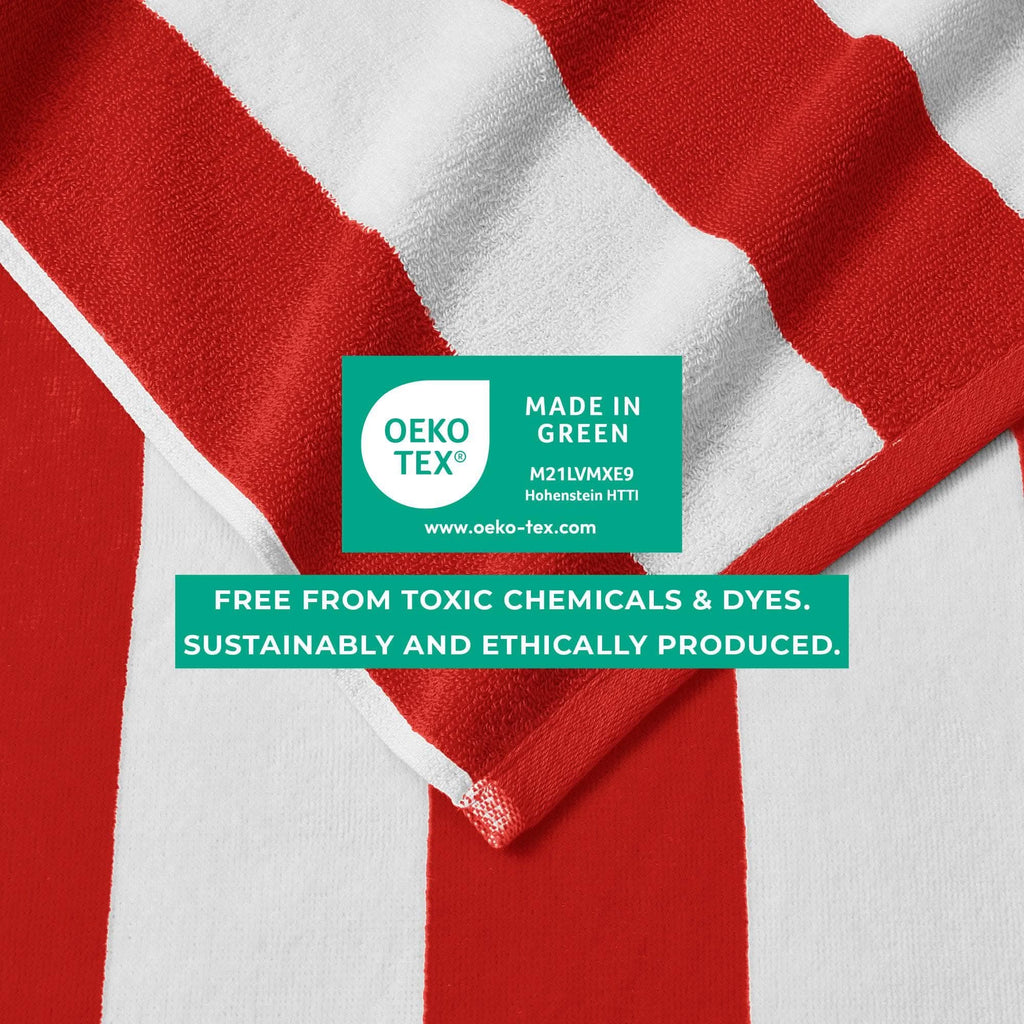 Cotton Velour Cabana Stripe Beach Towel - Novia Collection - SwagglyLife Home & Fashion