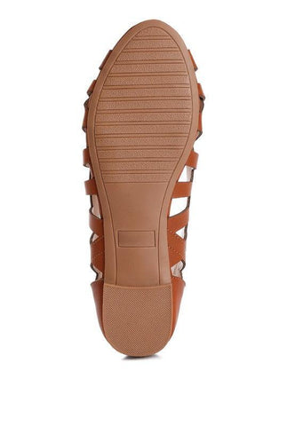 Moira Woven Peep Toe Flats - SwagglyLife Home & Fashion