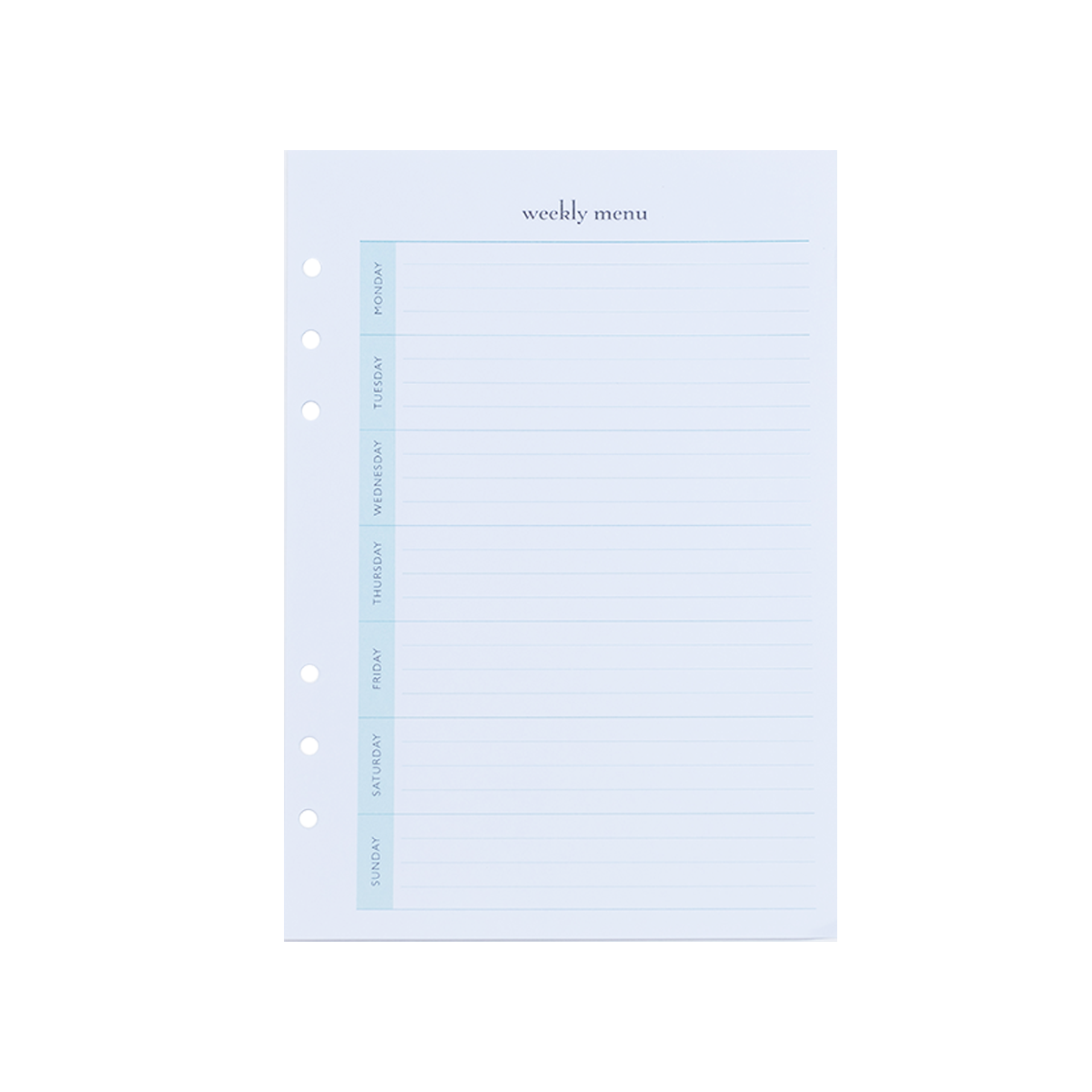 A5 Refills for Meal Planning, To-Do Lists & Notes in - retail photo