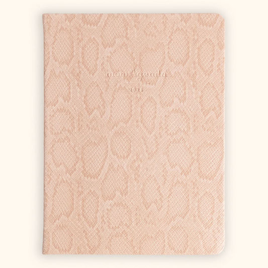 Mom Agenda Desktop 12-Month Planner 2026 in Blush Python - retail photo