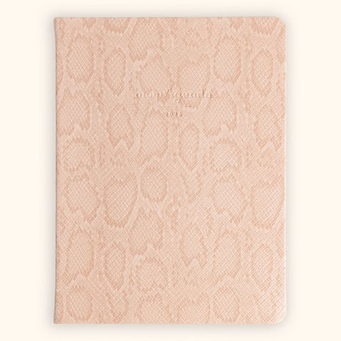 Mom Agenda Desktop 12-Month Planner 2026 in Blush Python - retail photo