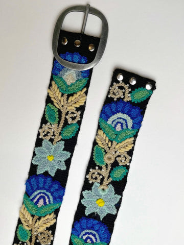 Moonlit Garden Embroidered Belt in - belt photo
