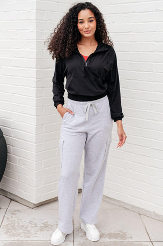 Morning Run Half Zip Hoodie in Black - SwagglyLife Home & Fashion