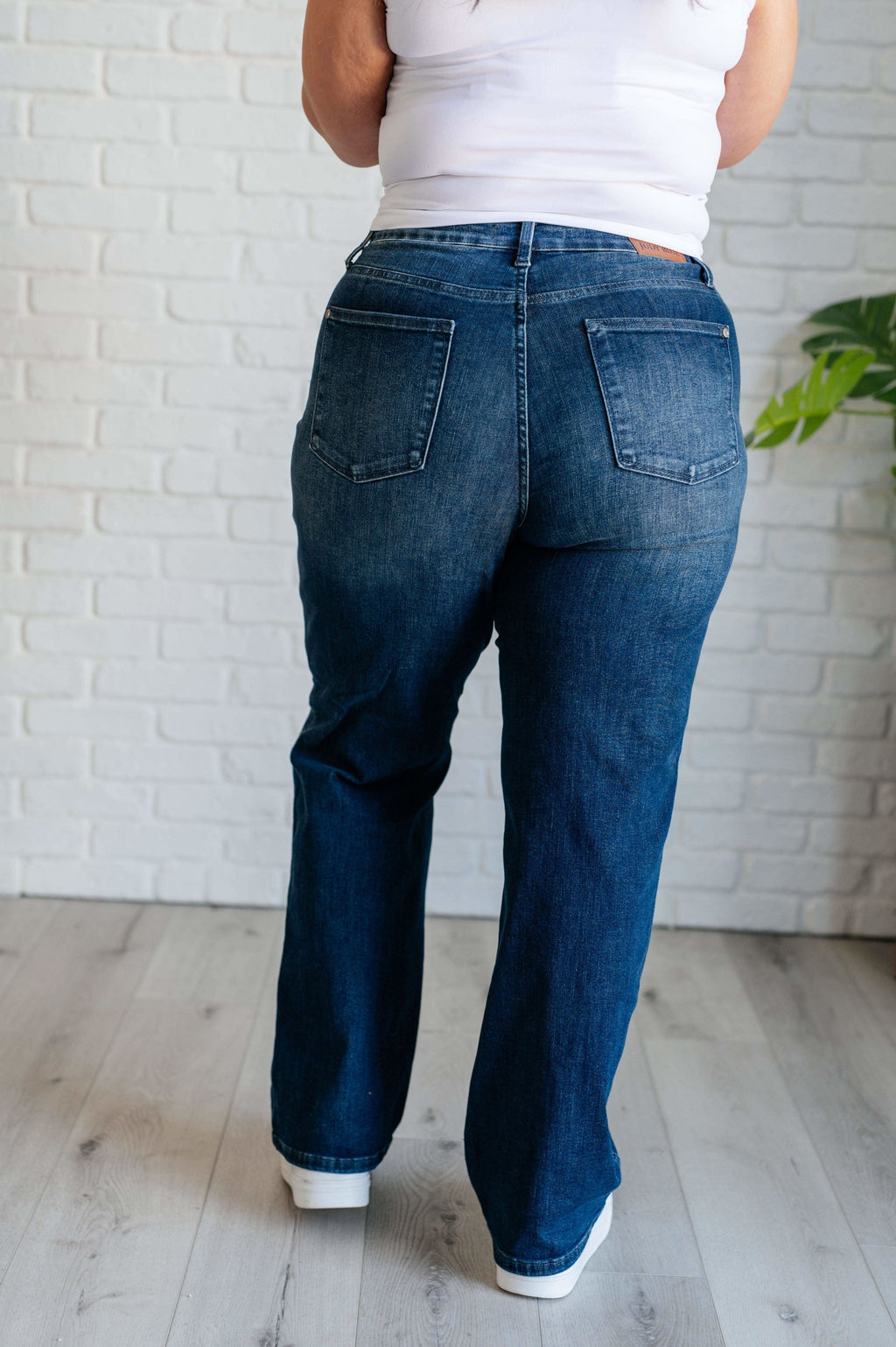 Muriel Mid Rise Control Top Classic Straight Jeans - SwagglyLife Home & Fashion