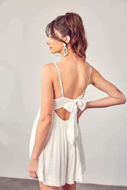MUSTARD SEED Cotton Jacquard Contrast Detail Romper - SwagglyLife Home & Fashion