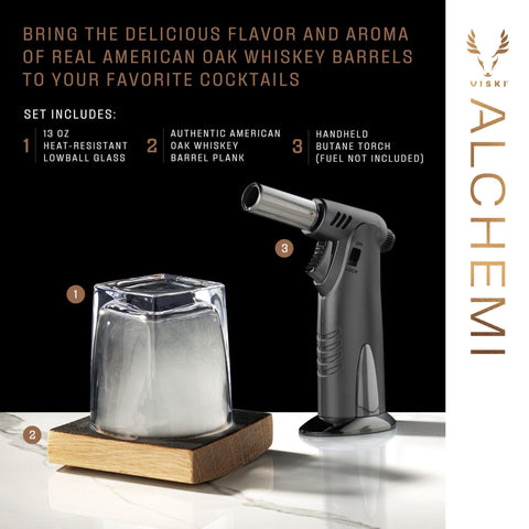 Viski Alchemi Barrel Board Smoking Kit