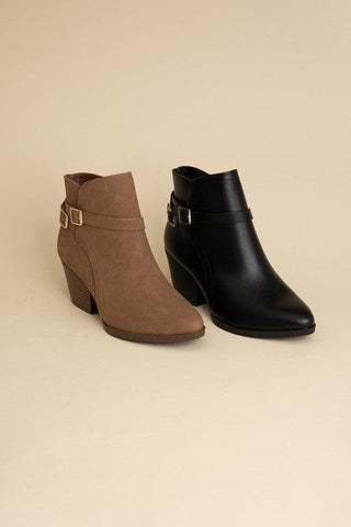 Nadine Ankle Buckle Boots, 2 Colors - SwagglyLife Home & Fashion