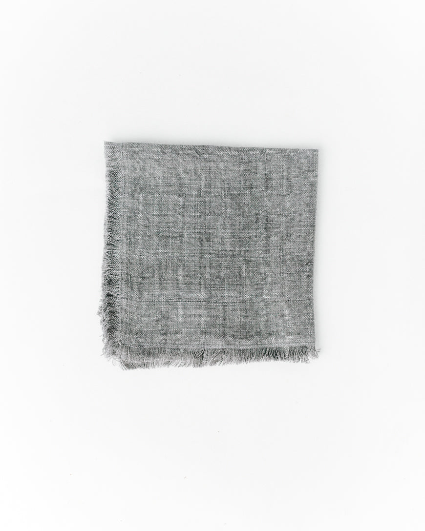Stone Washed Linen Cocktail Napkin in Oyster Single - Cloth Napkins photo
