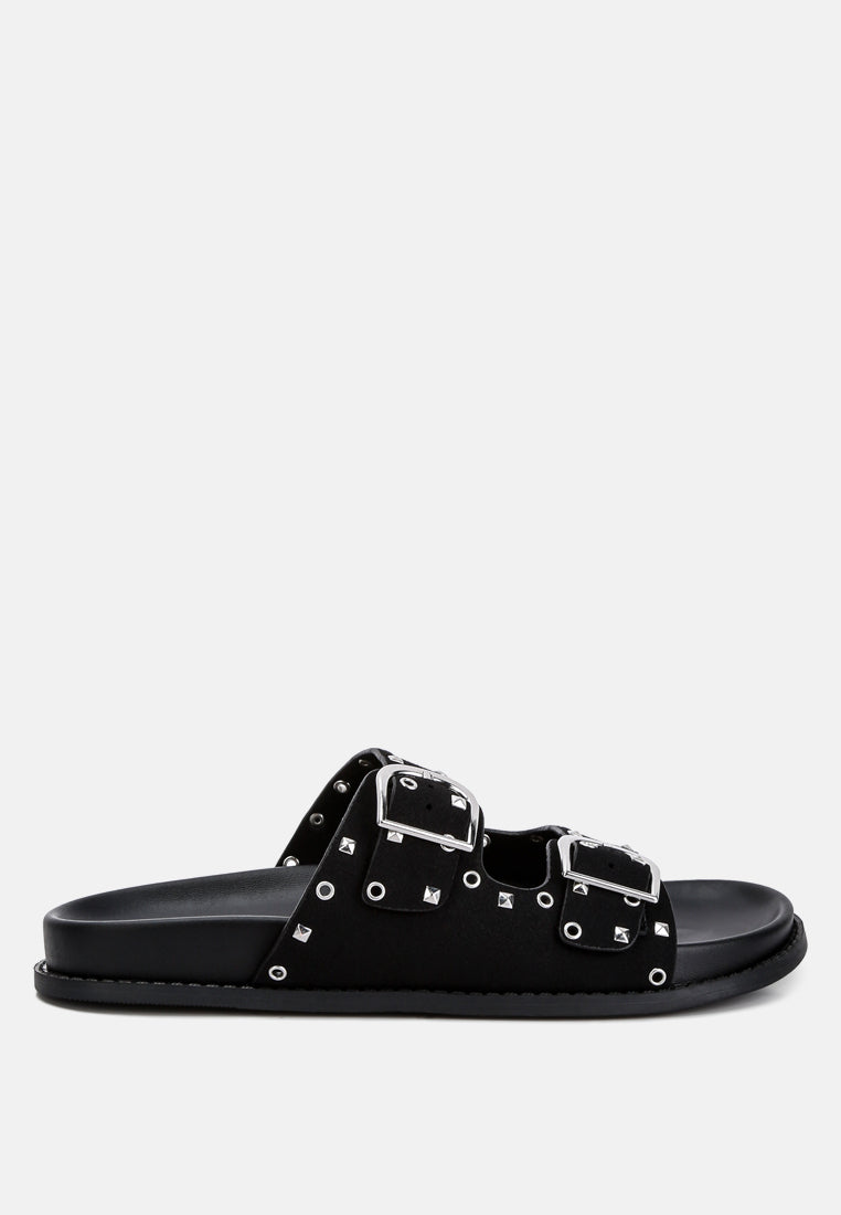 London Rag Natalya Lenny Embellished Sandals in Black - Flats photo