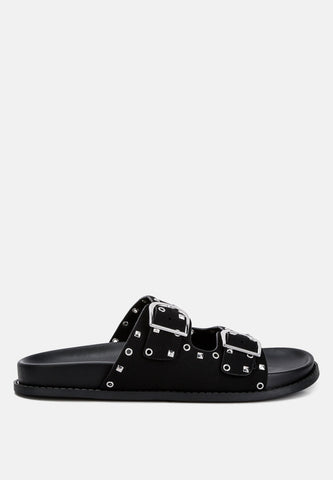 London Rag Natalya Lenny Embellished Sandals in Black - Flats photo