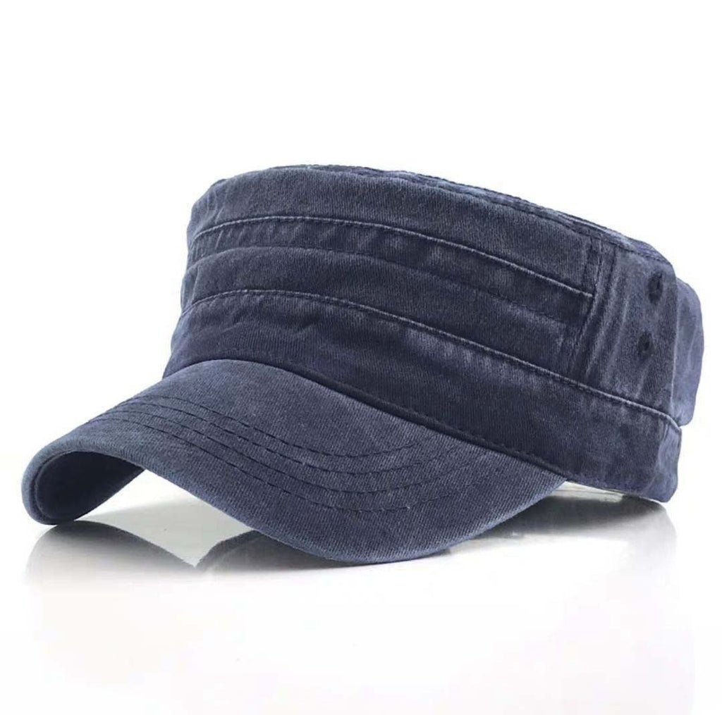 Distressed Cadet Caps in Navy - photo
