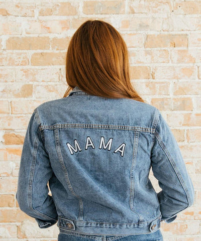 Blue Denim Mama Jacket in - Clothing photo