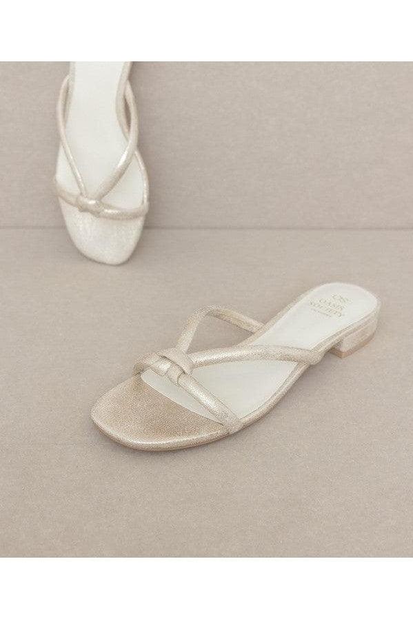 Oasis Society Ada - Delicate Knotted Flat Sandal - SwagglyLife Home & Fashion