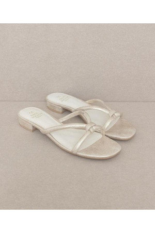 Oasis Society Ada - Delicate Knotted Flat Sandal - SwagglyLife Home & Fashion