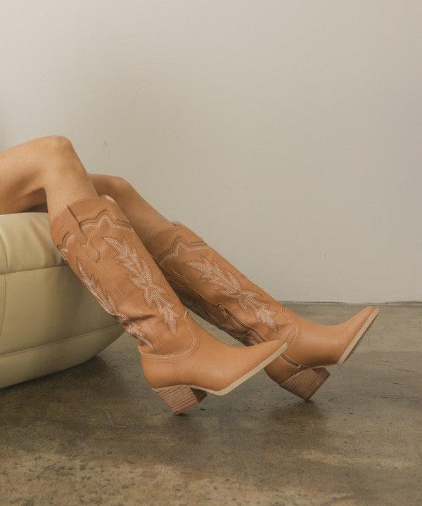 OASIS SOCIETY Ainsley - Embroidered Cowboy Boot - SwagglyLife Home & Fashion