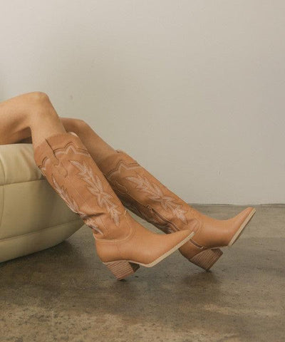 OASIS SOCIETY Ainsley - Embroidered Cowboy Boot - SwagglyLife Home & Fashion