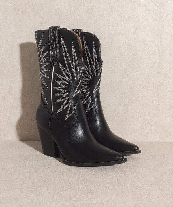 OASIS SOCIETY Emersyn - Starburst Embroidery Boots - SwagglyLife Home & Fashion