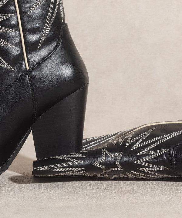 OASIS SOCIETY Emersyn - Starburst Embroidery Boots - SwagglyLife Home & Fashion
