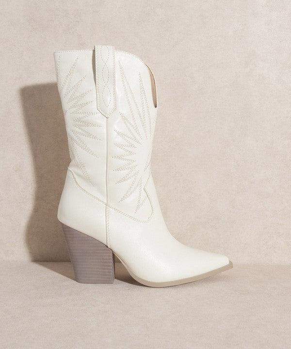 OASIS SOCIETY Emersyn - Starburst Embroidery Boots - SwagglyLife Home & Fashion