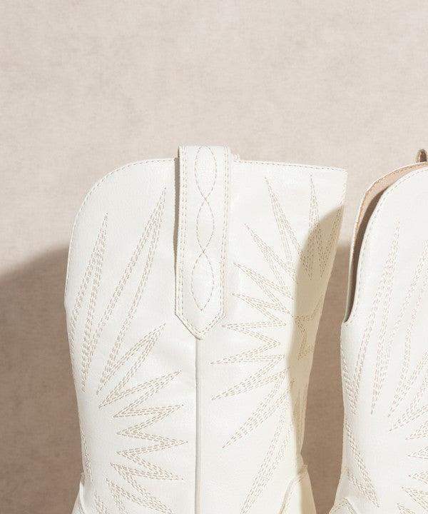 OASIS SOCIETY Emersyn - Starburst Embroidery Boots - SwagglyLife Home & Fashion