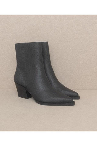 OASIS SOCIETY Miley - Alligator Print Booties - SwagglyLife Home & Fashion