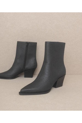 OASIS SOCIETY Miley - Alligator Print Booties - SwagglyLife Home & Fashion