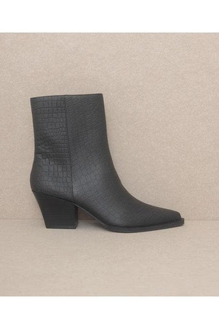 OASIS SOCIETY Miley - Alligator Print Booties - SwagglyLife Home & Fashion