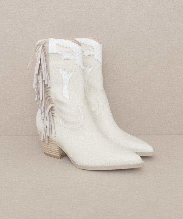 OASIS SOCIETY Millie - Fringe Framed Bootie - SwagglyLife Home & Fashion