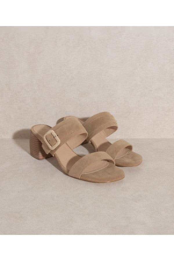 OASIS SOCIETY Nicole - Buckle Block Heel - SwagglyLife Home & Fashion