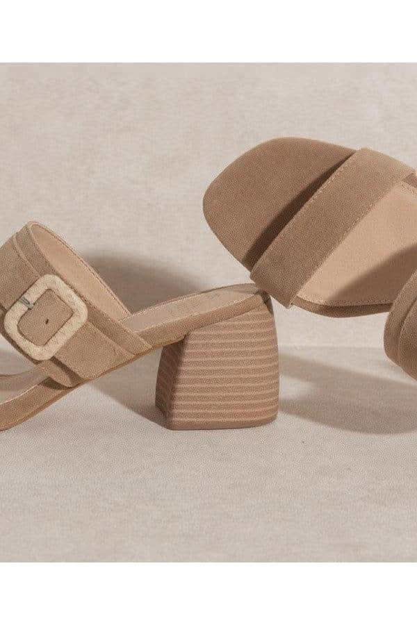 OASIS SOCIETY Nicole - Buckle Block Heel - SwagglyLife Home & Fashion