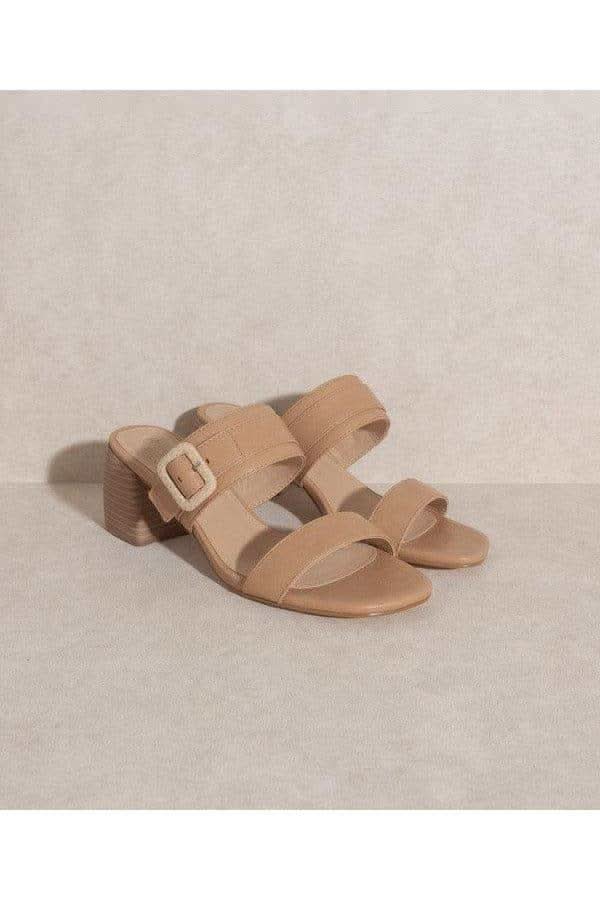 OASIS SOCIETY Nicole - Buckle Block Heel - SwagglyLife Home & Fashion