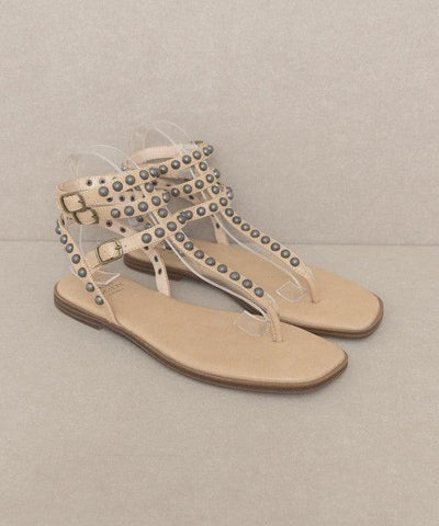 OASIS SOCIETY Oaklyn - Studded Gladiator Sandal - SwagglyLife Home & Fashion