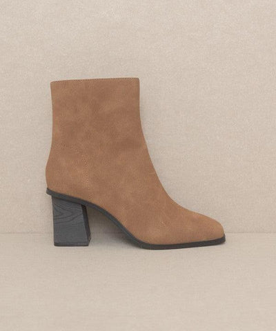 OASIS SOCIETY Vera - Square Toe Ankle Boots, 2 Colors - SwagglyLife Home & Fashion