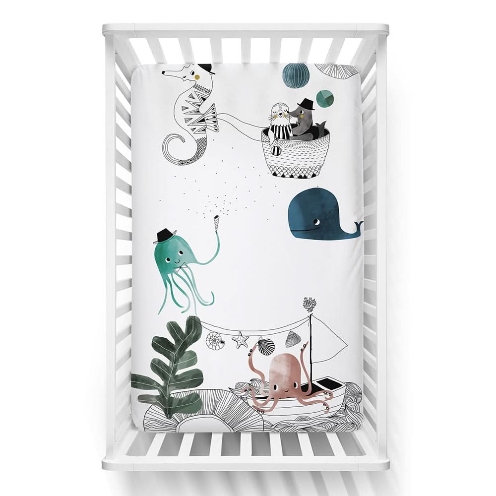 Underwater Love Mini Crib Sheet in - Crib sheets photo