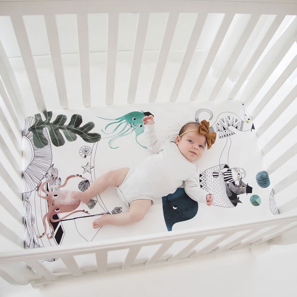 Underwater Love Mini Crib Sheet in - Crib sheets photo