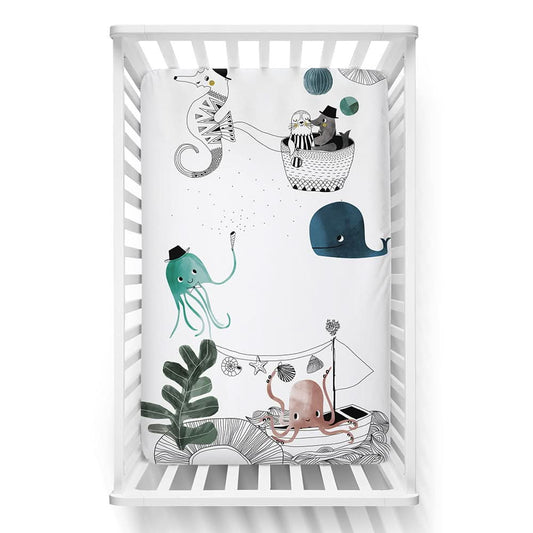 Underwater Love Mini Crib Sheet in - Crib sheets photo