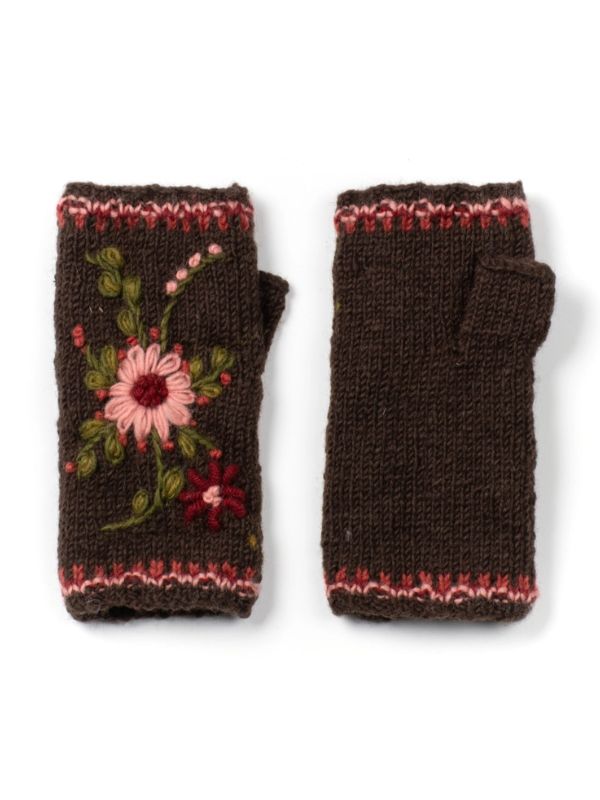 Olivia Handwarmers in Brown - mittens photo